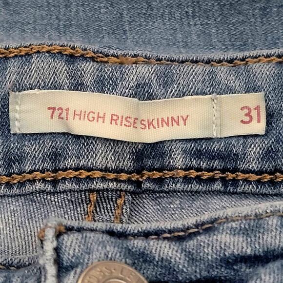 Levi's High Rise Light Wash Skinny Jeans Size 31 - Picture 5 of 10
